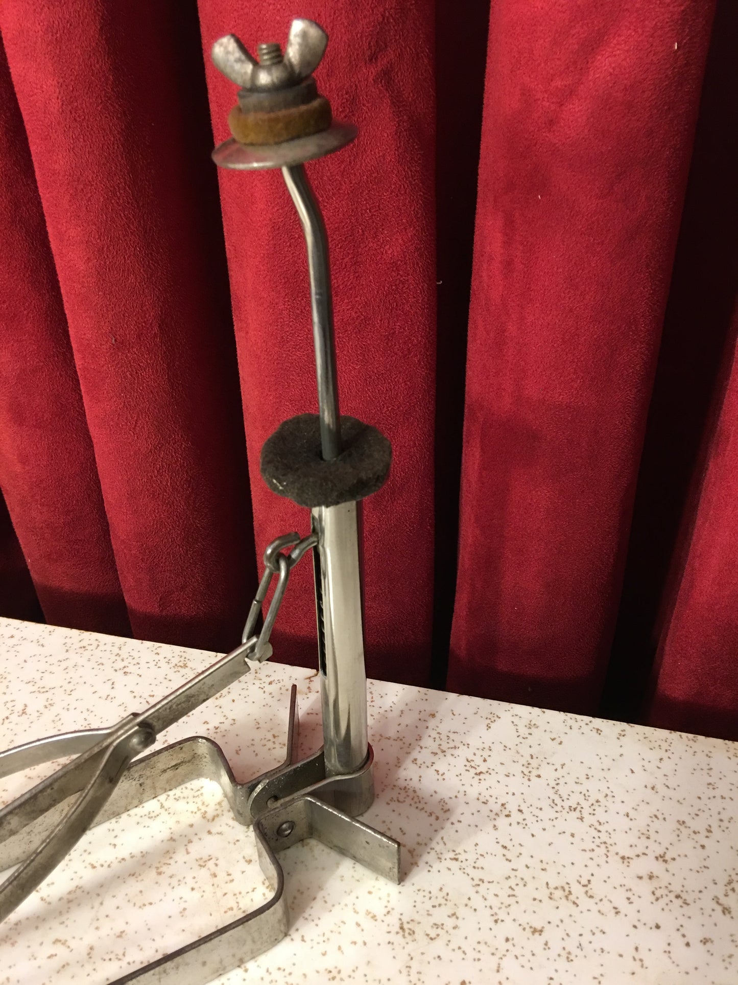 Early Walberg & Auge Low Boy Sock Hat / Hi-Hat Pedal w/ Ludwig Sock Cymbals