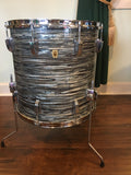 1966 / '67 Ludwig 16x16 Blue Oyster Pearl Keystone Floor Tom Drum 3 Ply