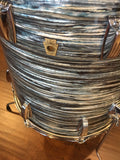 1966 / '67 Ludwig 16x16 Blue Oyster Pearl Keystone Floor Tom Drum 3 Ply