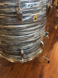 1966 / '67 Ludwig 16x16 Blue Oyster Pearl Keystone Floor Tom Drum 3 Ply
