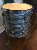 1966 / '67 Ludwig 16x16 Blue Oyster Pearl Keystone Floor Tom Drum 3 Ply