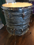 1966 / '67 Ludwig 16x16 Blue Oyster Pearl Keystone Floor Tom Drum 3 Ply