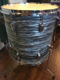 1966 / '67 Ludwig 16x16 Blue Oyster Pearl Keystone Floor Tom Drum 3 Ply
