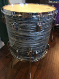 1966 / '67 Ludwig 16x16 Blue Oyster Pearl Keystone Floor Tom Drum 3 Ply