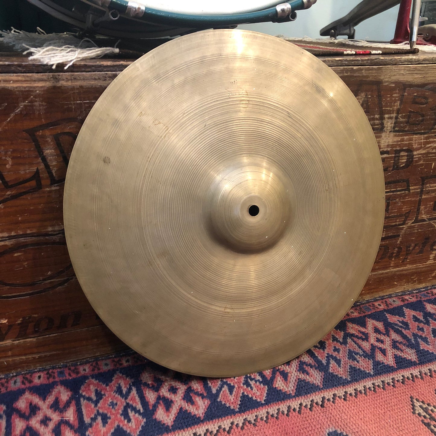 14" Zilco By Zildjian Hi-Hat Single / Small Ride Cymbal 1186g #824