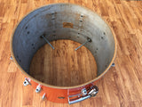 1960s Gretsch Round Badge 14"x20" Progressive Jazz Tangerine Sparkle Bass Drum