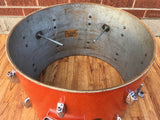 1960s Gretsch Round Badge 14"x20" Progressive Jazz Tangerine Sparkle Bass Drum
