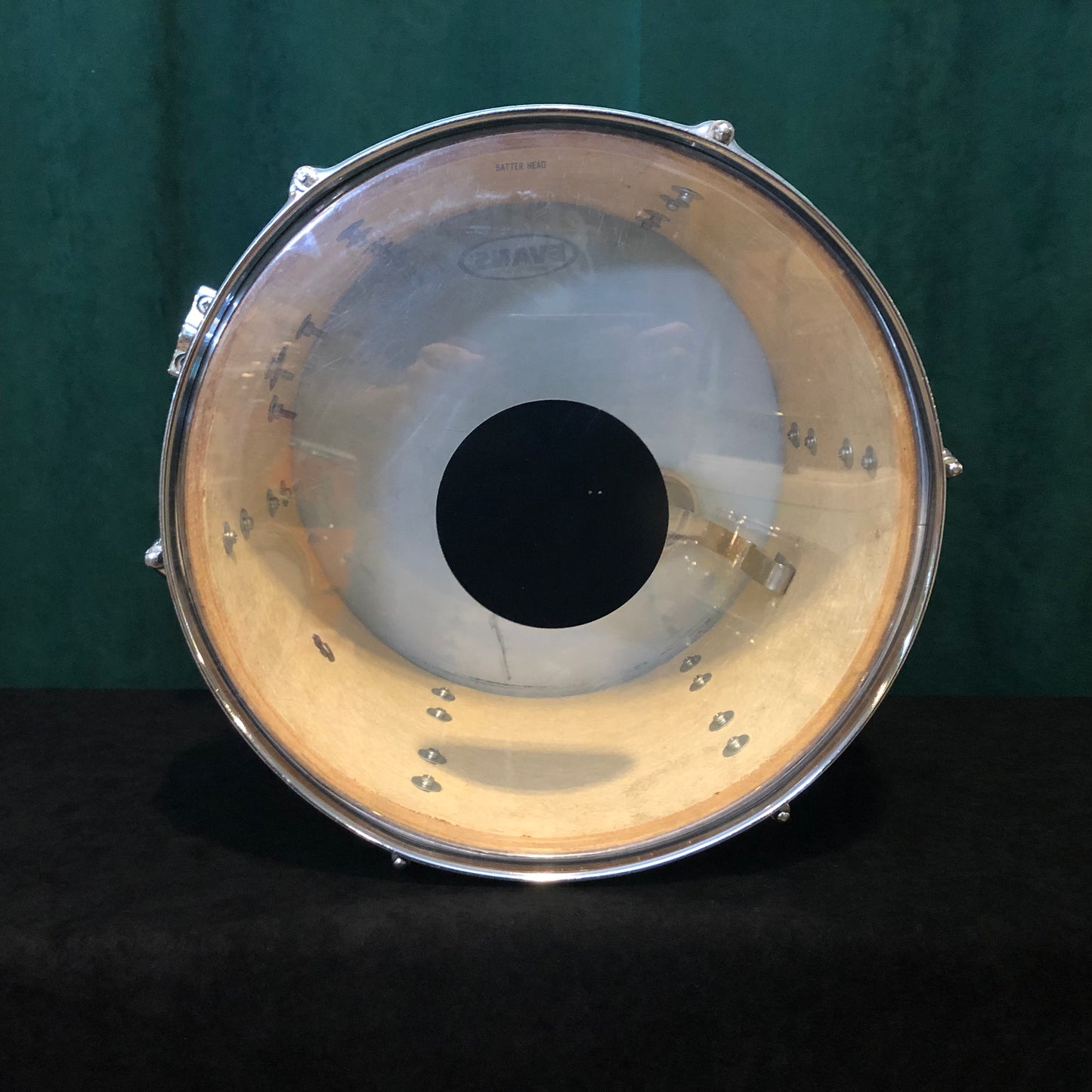 Vintage 1970s Pearl 9x13 Wood-Fiberglass Tom Drum White Marine Pearl