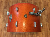1960s Gretsch Round Badge 14"x20" Progressive Jazz Tangerine Sparkle Bass Drum