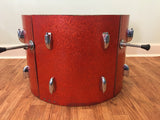 1960s Gretsch Round Badge 14"x20" Progressive Jazz Tangerine Sparkle Bass Drum
