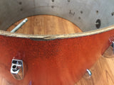 1960s Gretsch Round Badge 14"x20" Progressive Jazz Tangerine Sparkle Bass Drum