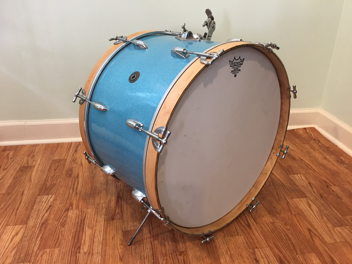 1952 Gretsch 14"x22" Round Badge "Name Band" 3 Ply Bass Drum