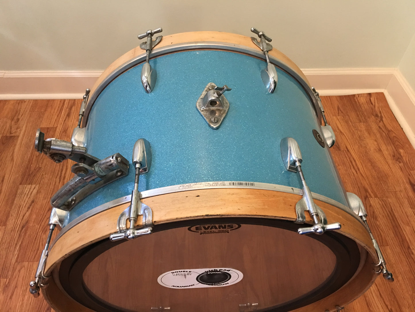 1952 Gretsch 14"x22" Round Badge "Name Band" 3 Ply Bass Drum