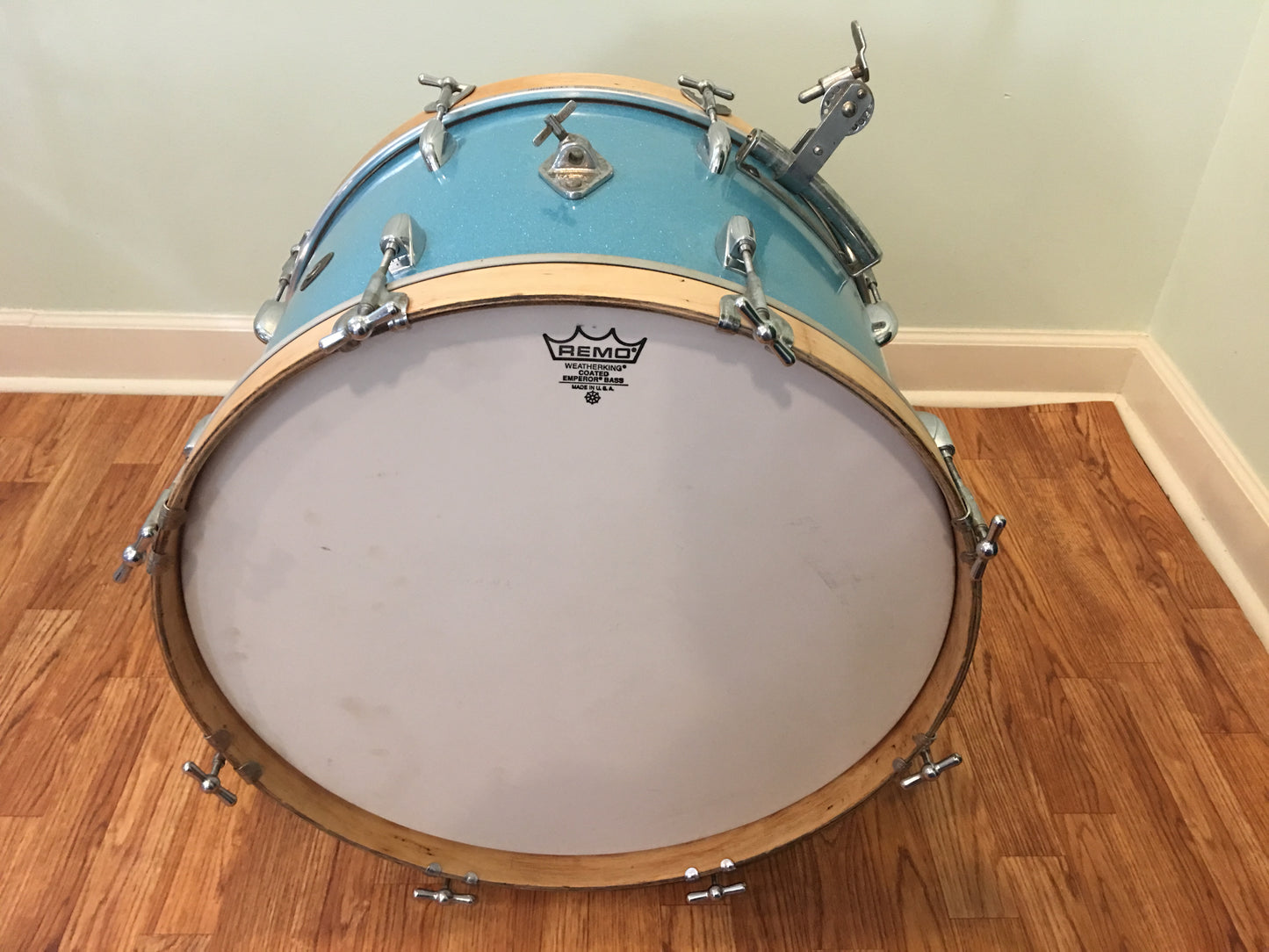 1952 Gretsch 14"x22" Round Badge "Name Band" 3 Ply Bass Drum