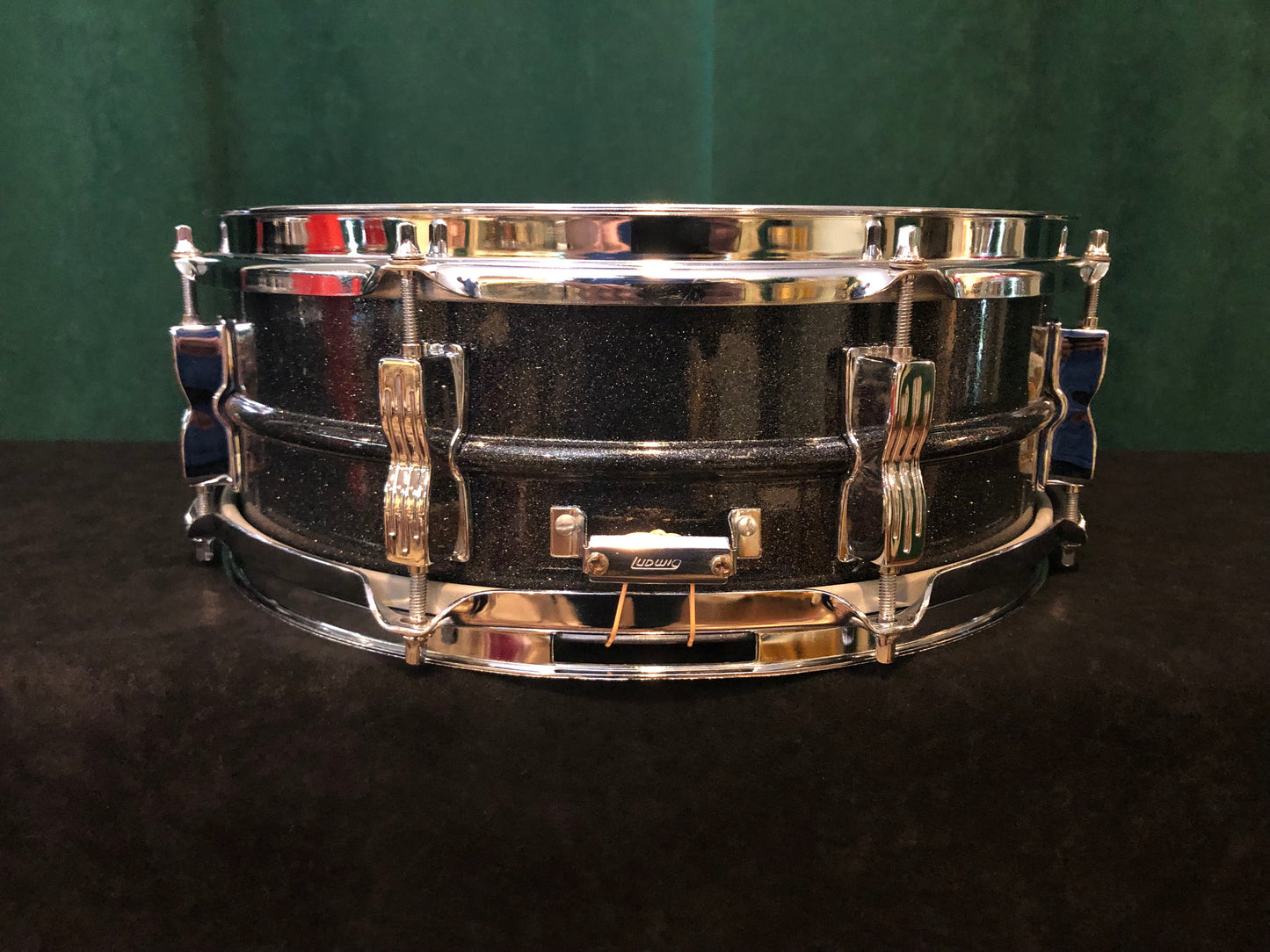 Ludwig 5x14 Black Galaxy Acrolite Snare Drum Blackrolite