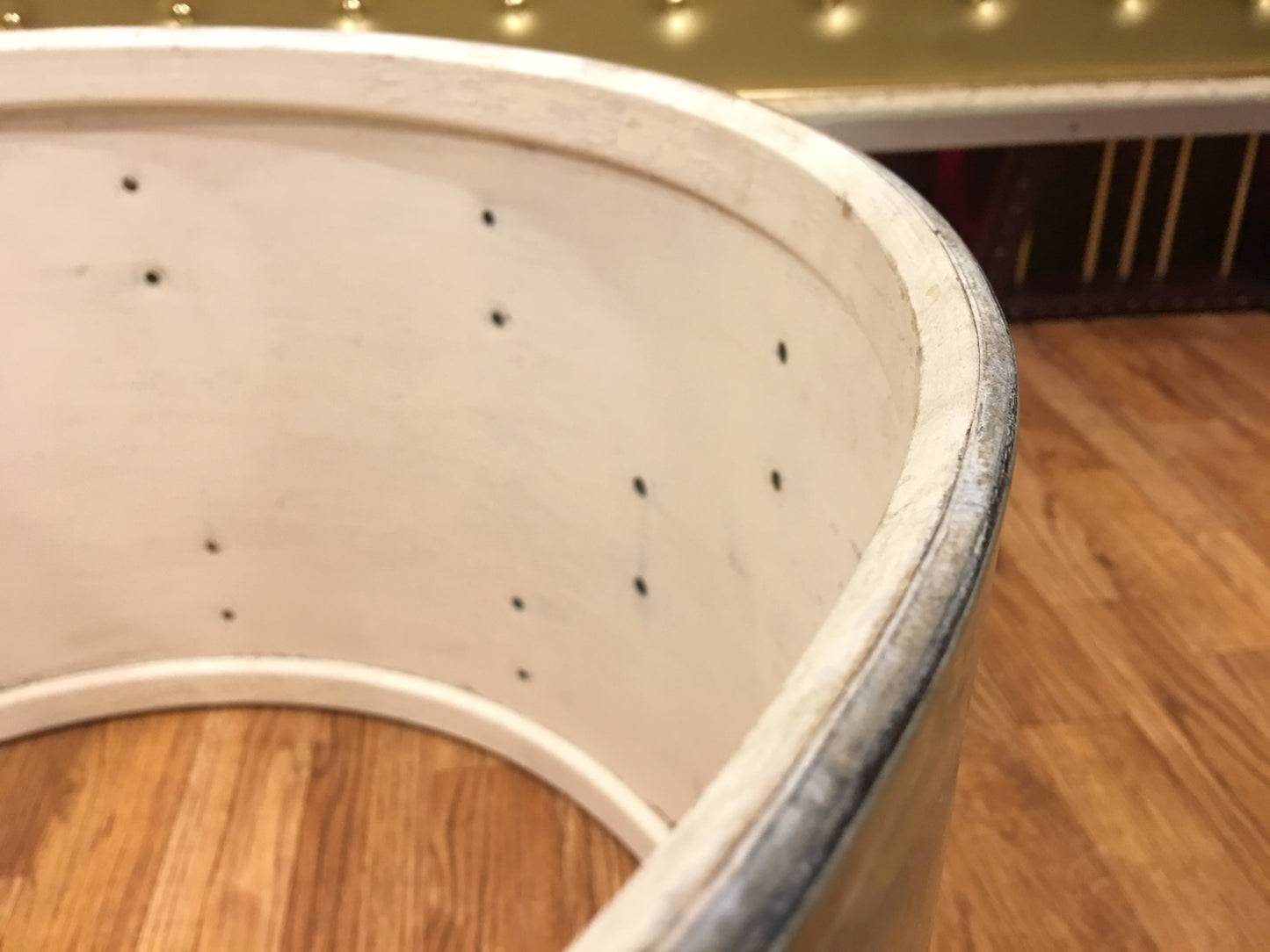 1960's Ludwig 14x22 Keystone Super Classic Bass Drum Shell White Marine Pearl
