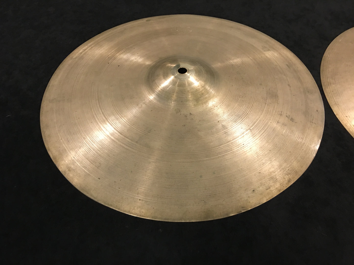 14" Zildjian A early '50s Trans Stamp Hi Hat Cymbal Pair 618/692g #497