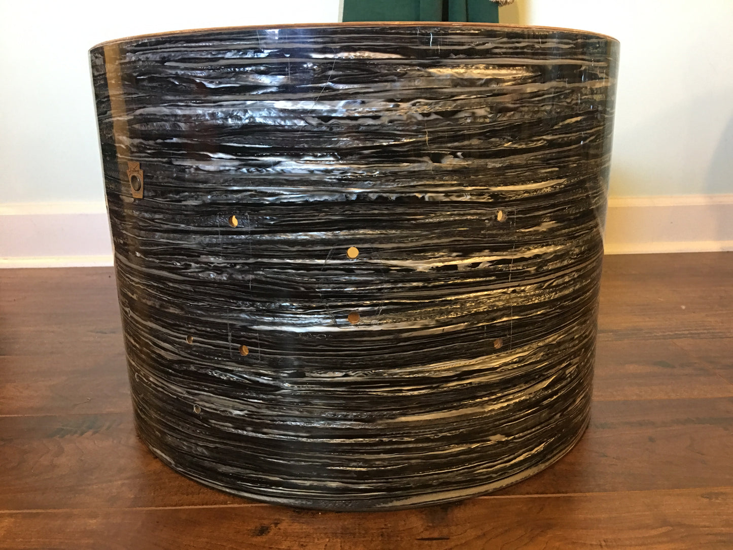 1960s Ludwig 14x20 Keystone Club Date Bass Drum Shell Oyster Black Pearl