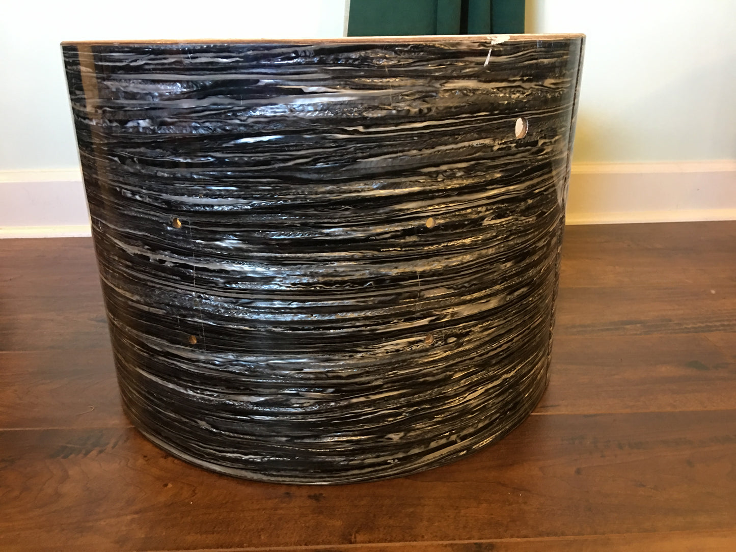 1960s Ludwig 14x20 Keystone Club Date Bass Drum Shell Oyster Black Pearl