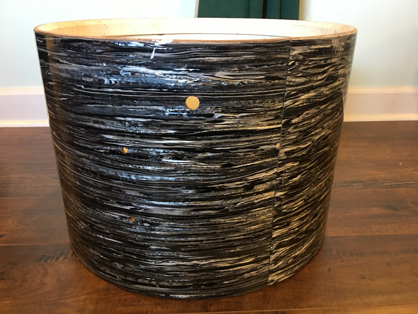 1960s Ludwig 14x20 Keystone Club Date Bass Drum Shell Oyster Black Pearl