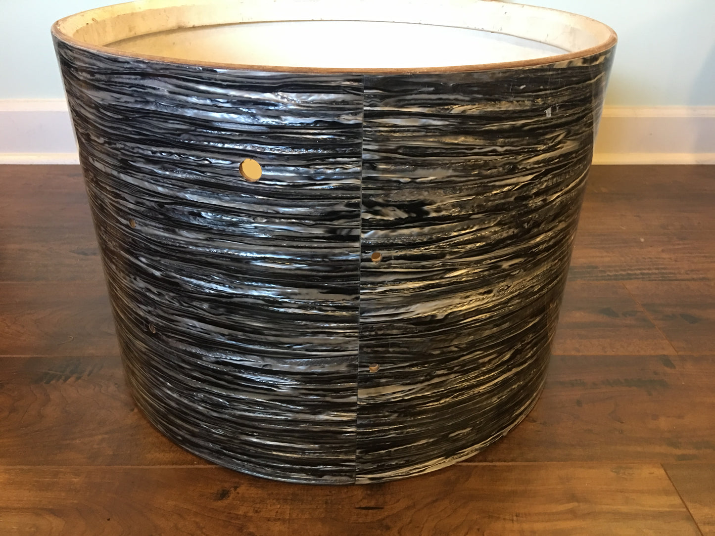 1960s Ludwig 14x20 Keystone Club Date Bass Drum Shell Oyster Black Pearl