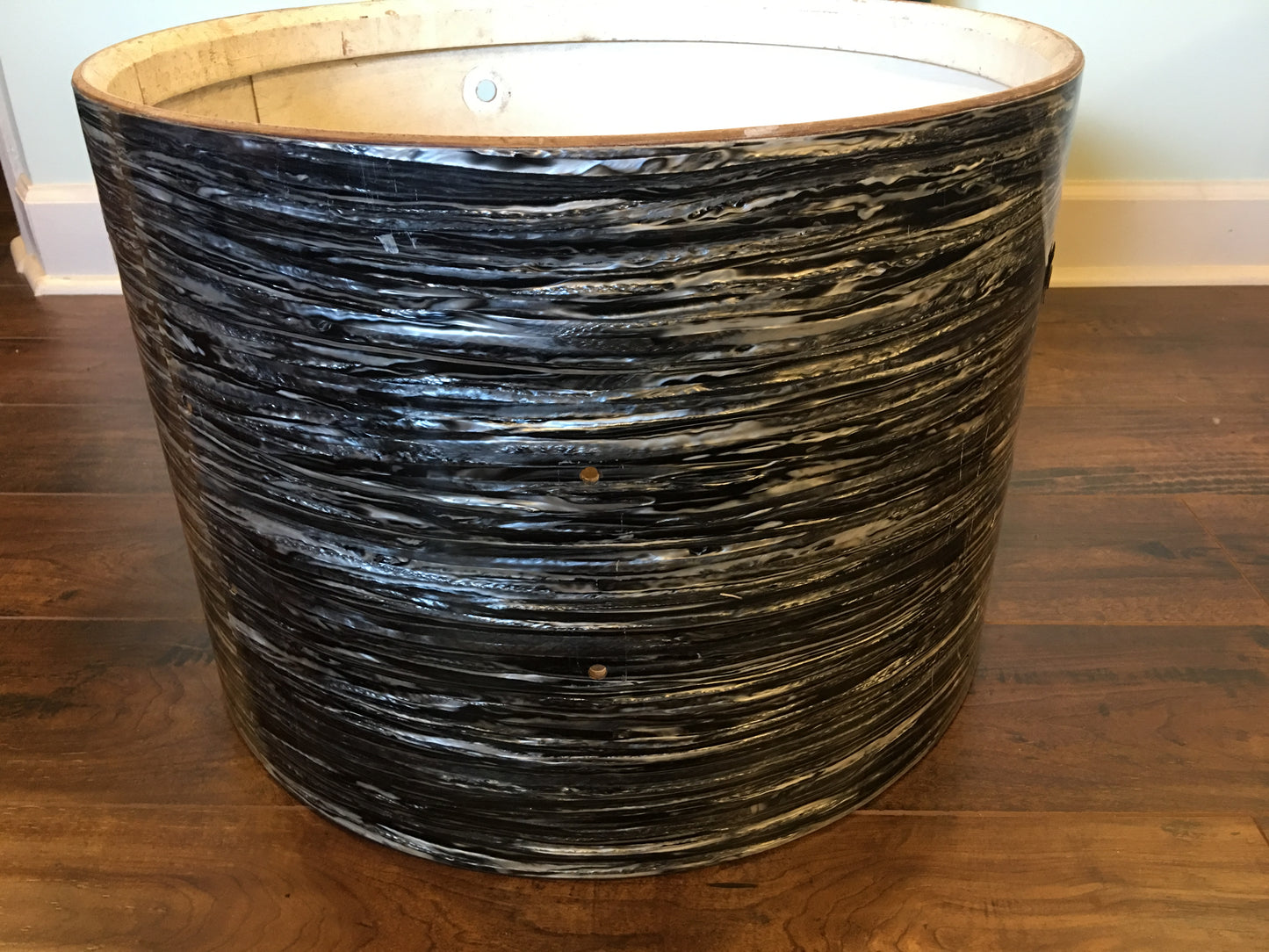1960s Ludwig 14x20 Keystone Club Date Bass Drum Shell Oyster Black Pearl