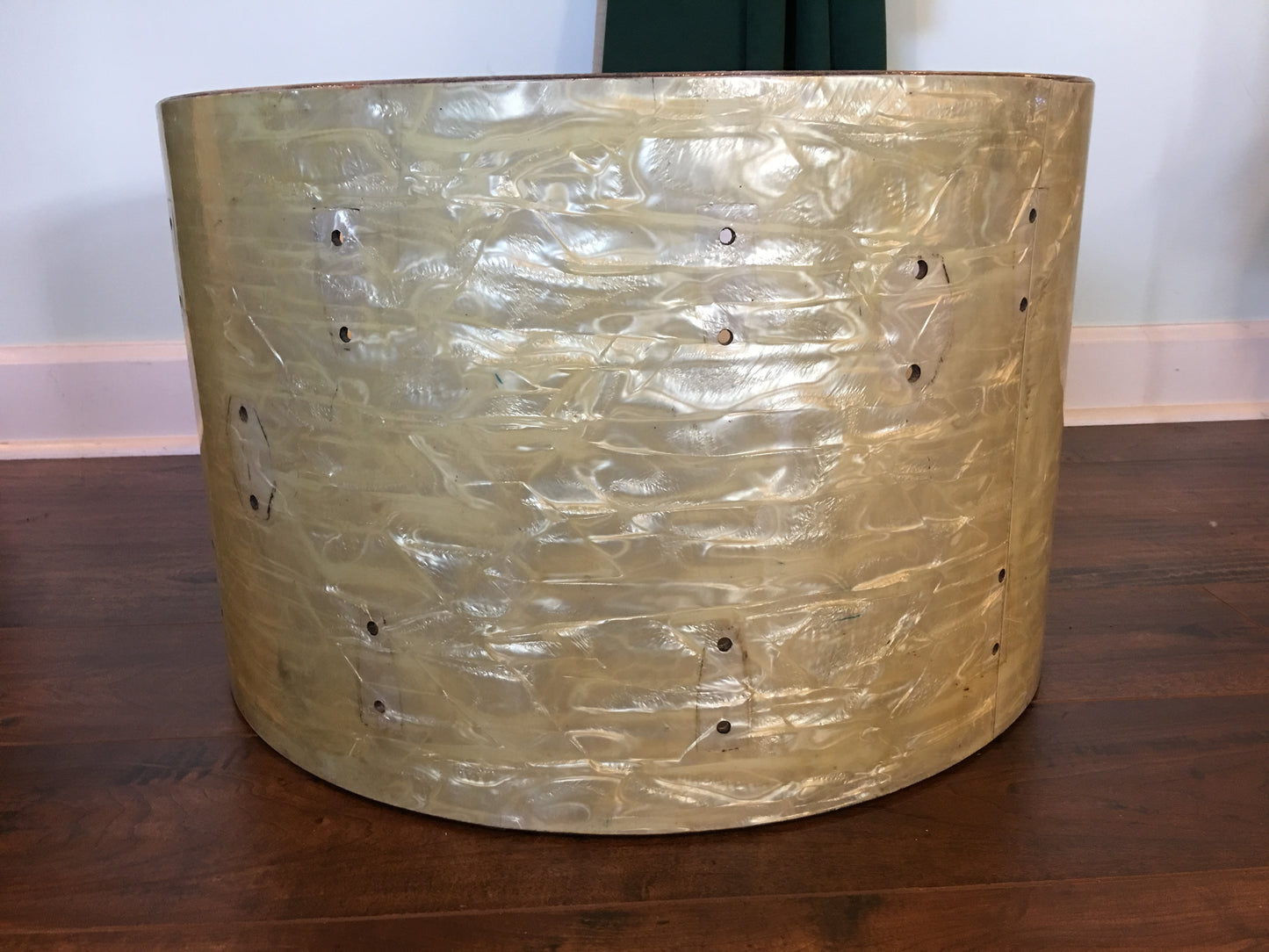 1960's Ludwig 14x22 Keystone Super Classic Bass Drum Shell White Marine Pearl