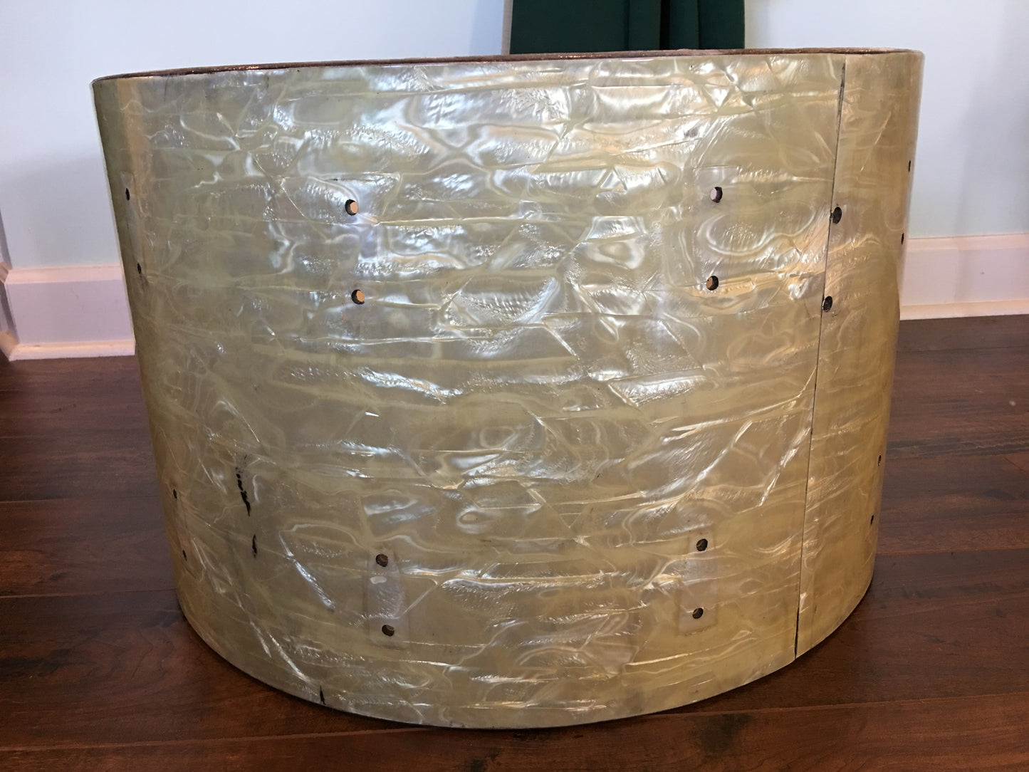 1960's Ludwig 14x22 Keystone Super Classic Bass Drum Shell White Marine Pearl