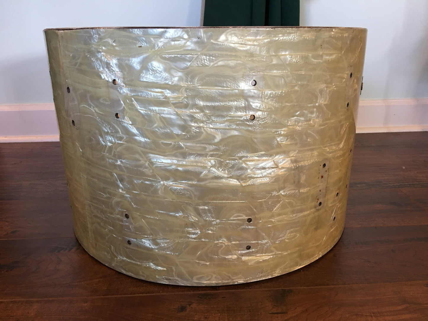 1960's Ludwig 14x22 Keystone Super Classic Bass Drum Shell White Marine Pearl