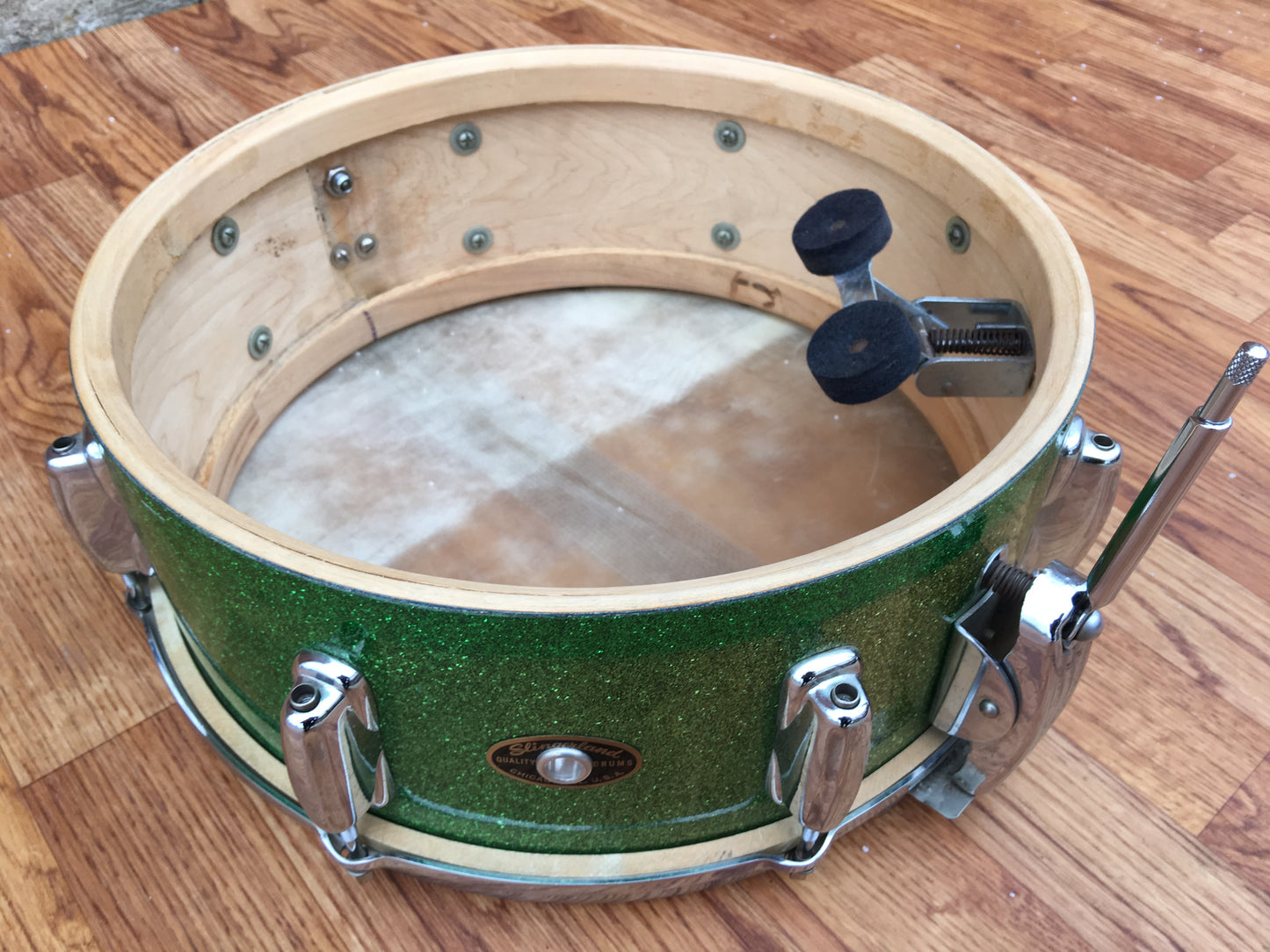 1956 Slingerland Green Sparkle Gene Krupa Deluxe Radio King Ensemble 1N
