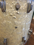 1960's Rogers Cleveland Holiday 16x16 White Marine Pearl Floor Tom Drum