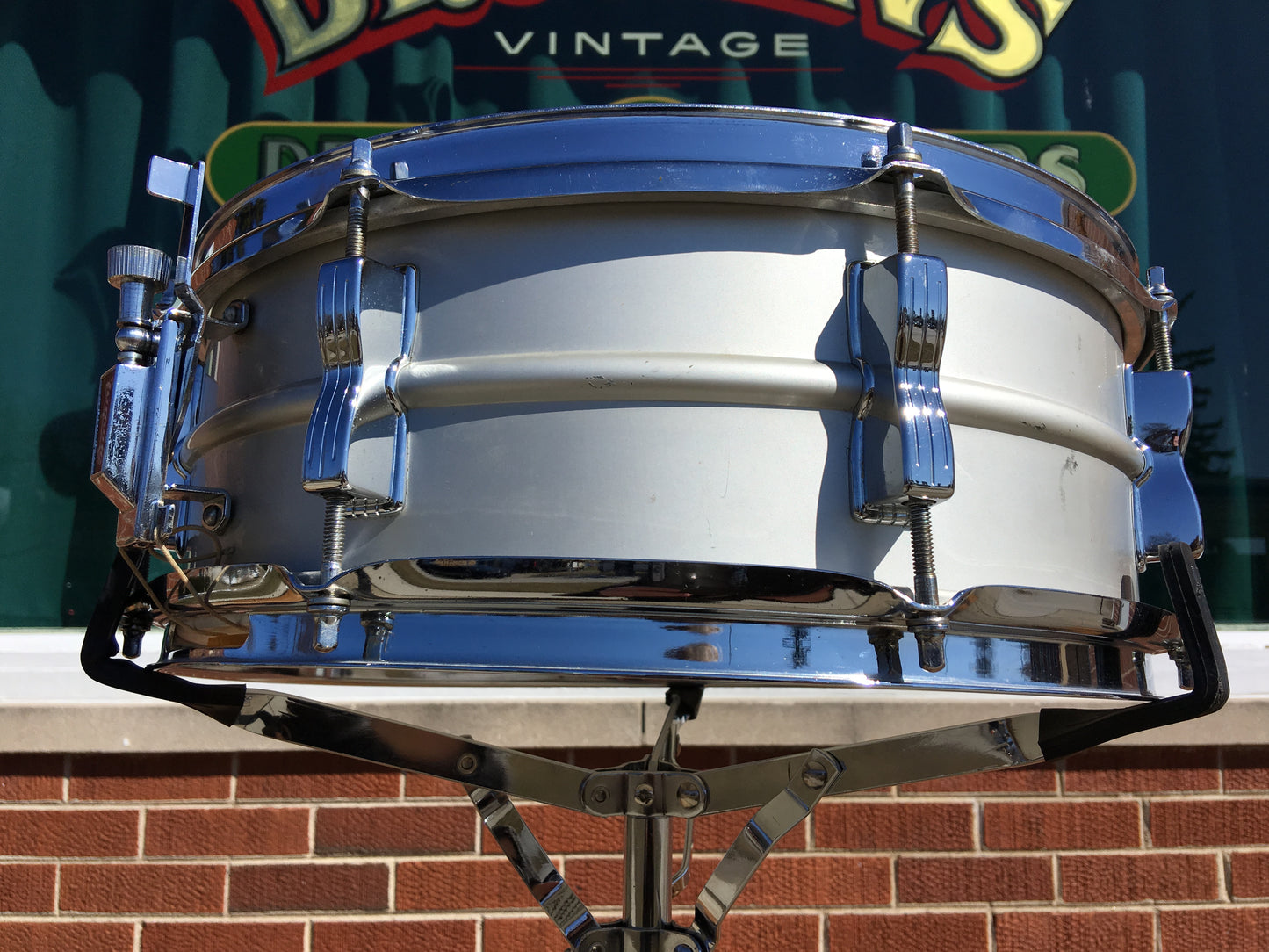 Ludwig 1977/78 Acrolite 5x14 Snare Drum Blue & Olive Badge