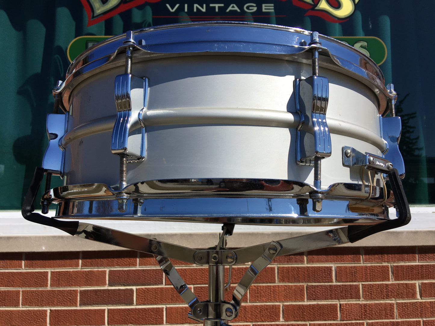 Ludwig 1977/78 Acrolite 5x14 Snare Drum Blue & Olive Badge