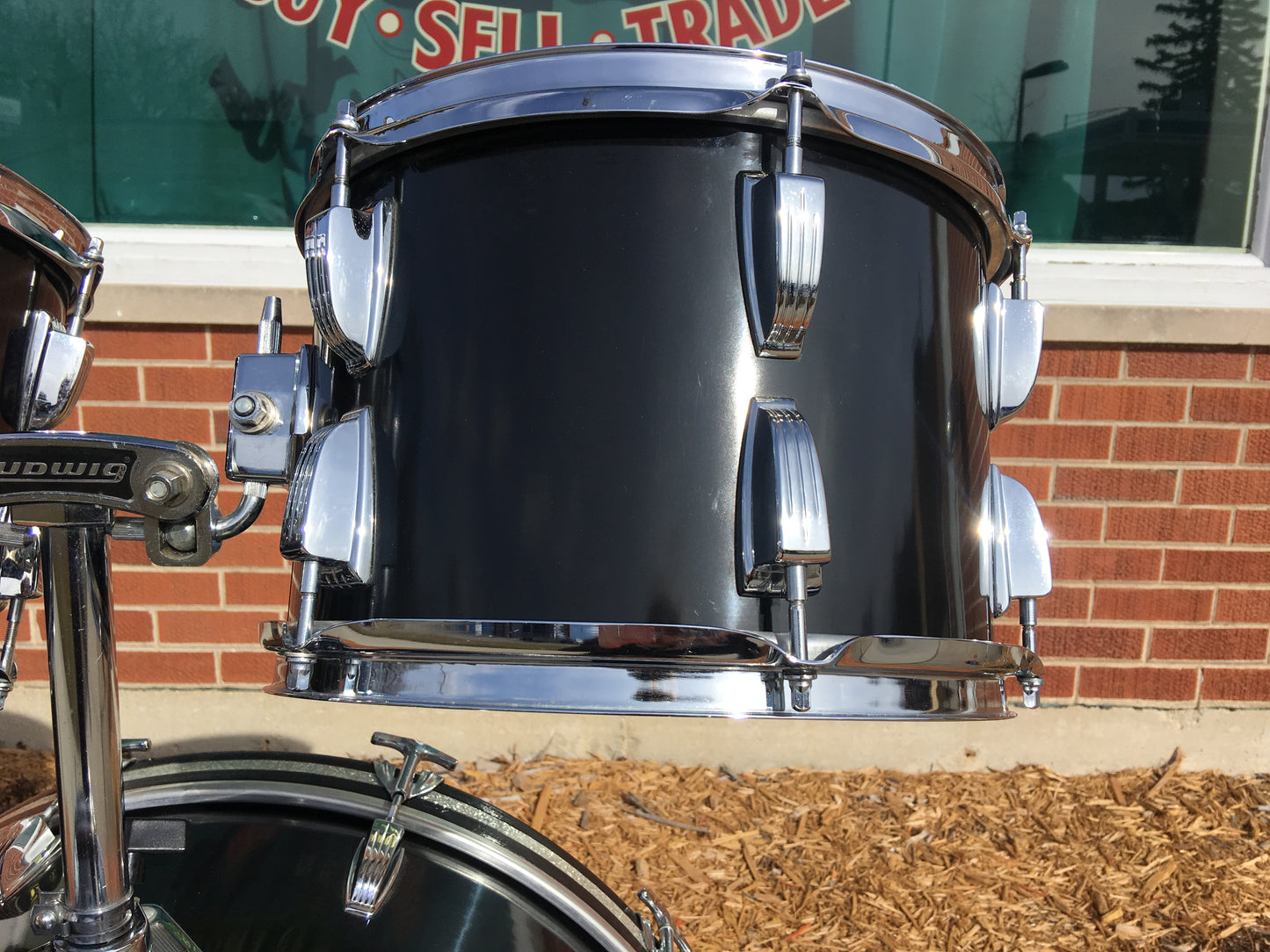 Ludwig 1977 Big Beat Drum Set 24/12/13/16 - Black Cortex - Closet Classic