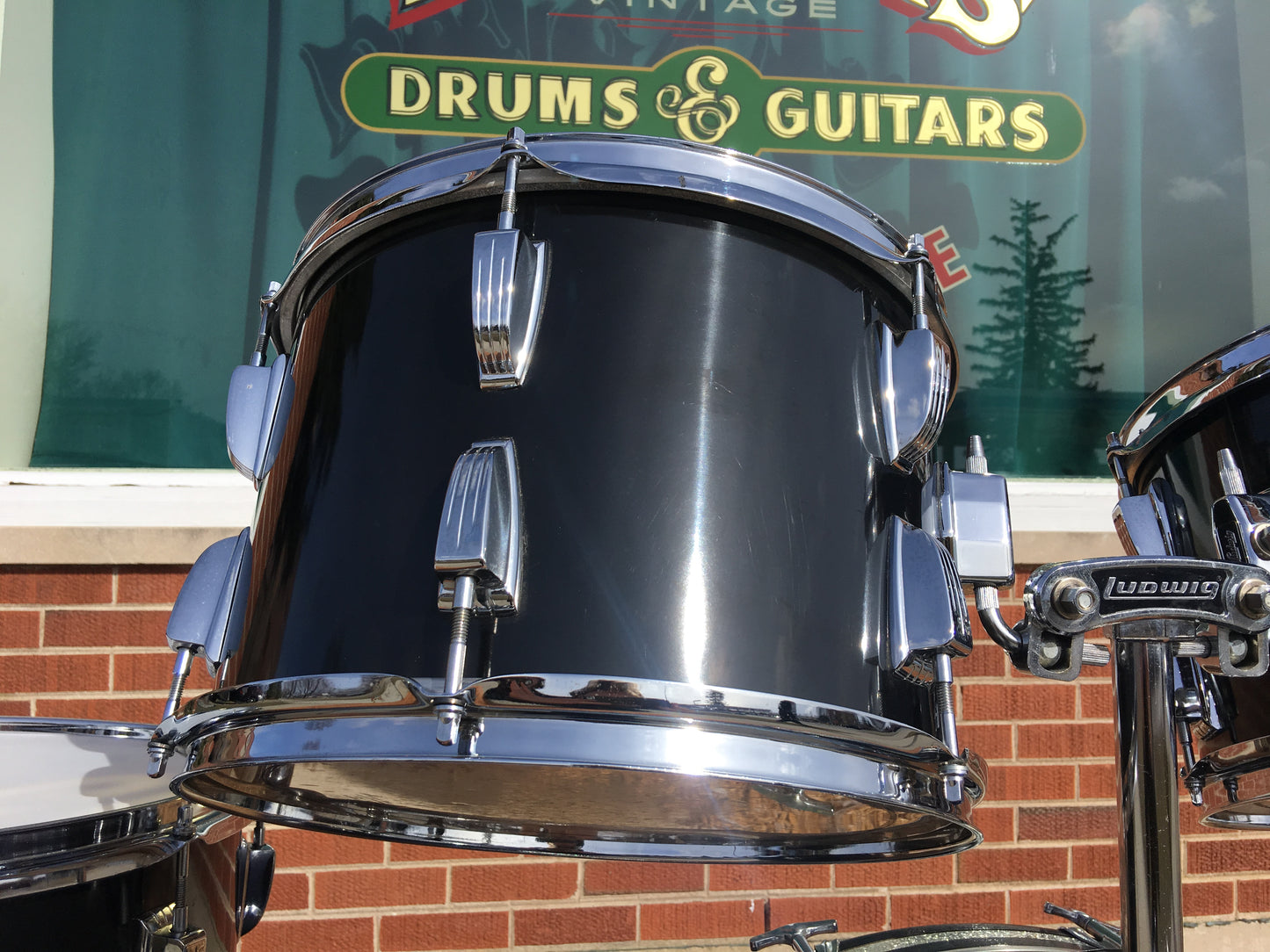 Ludwig 1977 Big Beat Drum Set 24/12/13/16 - Black Cortex - Closet Classic