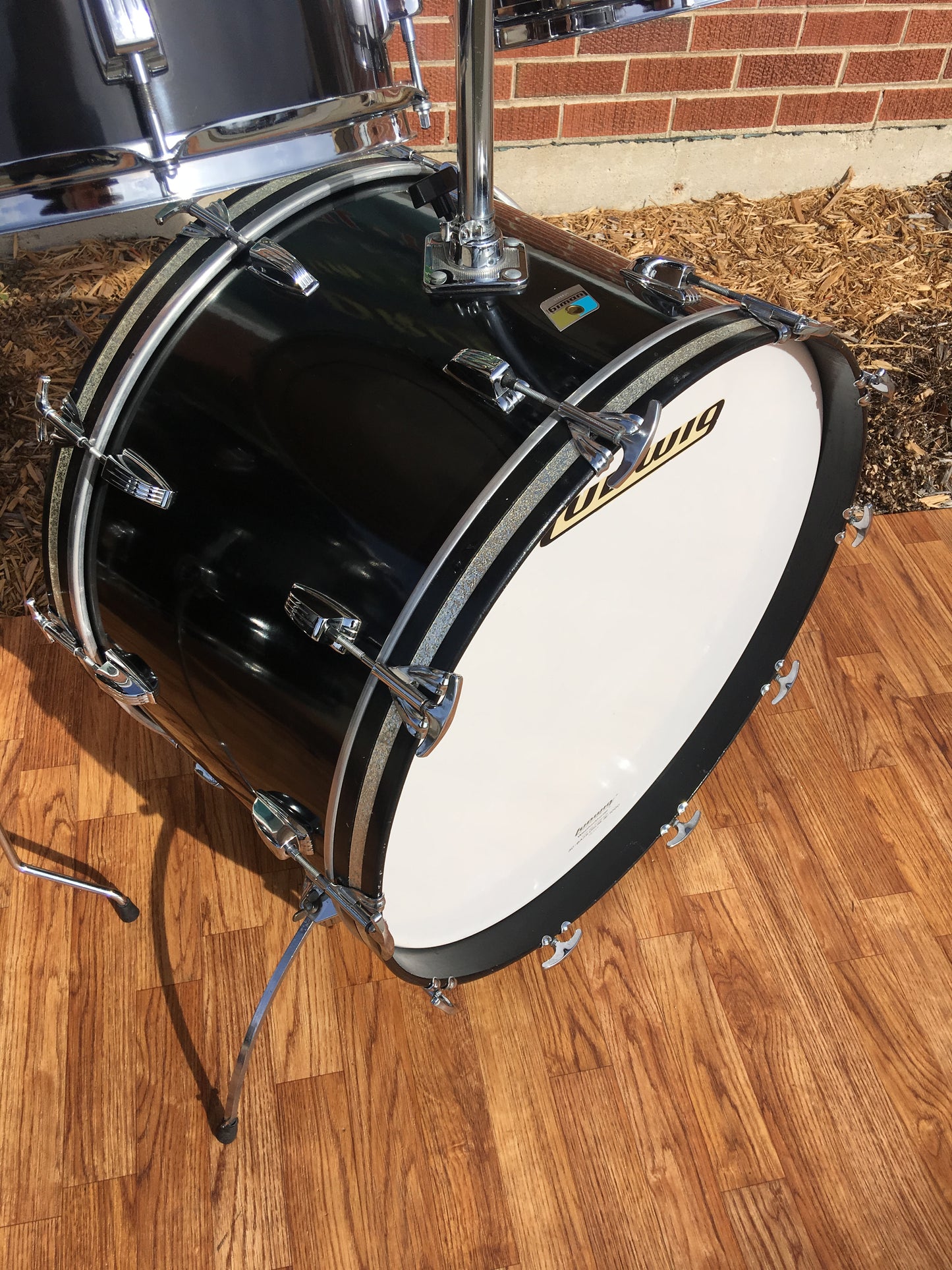 Ludwig 1977 Big Beat Drum Set 24/12/13/16 - Black Cortex - Closet Classic