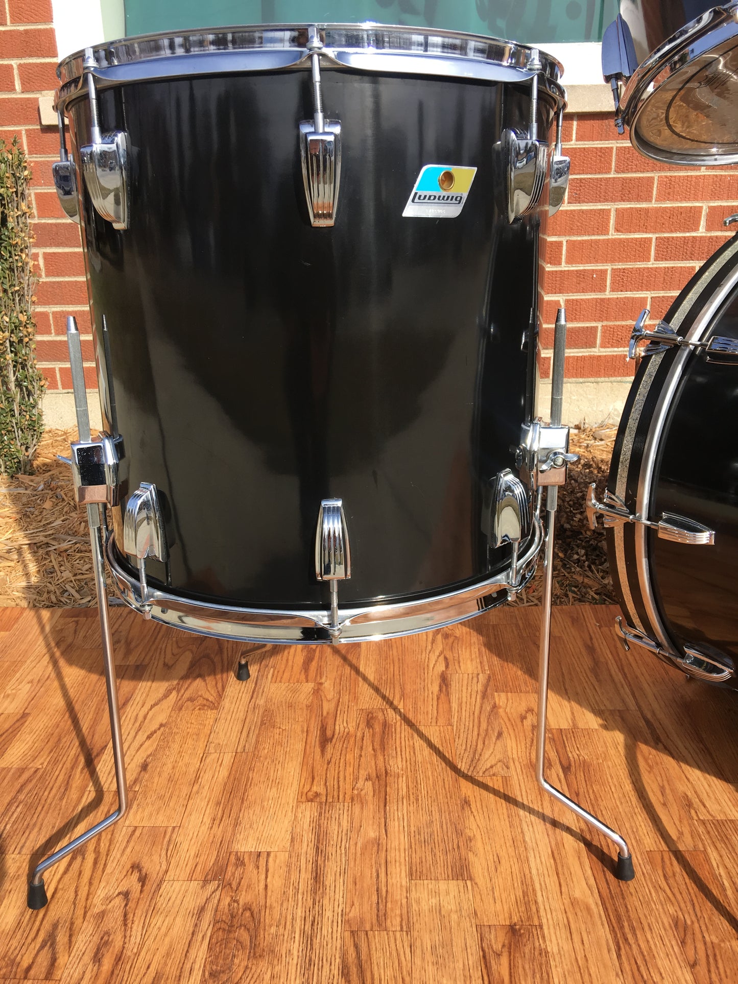 Ludwig 1977 Big Beat Drum Set 24/12/13/16 - Black Cortex - Closet Classic