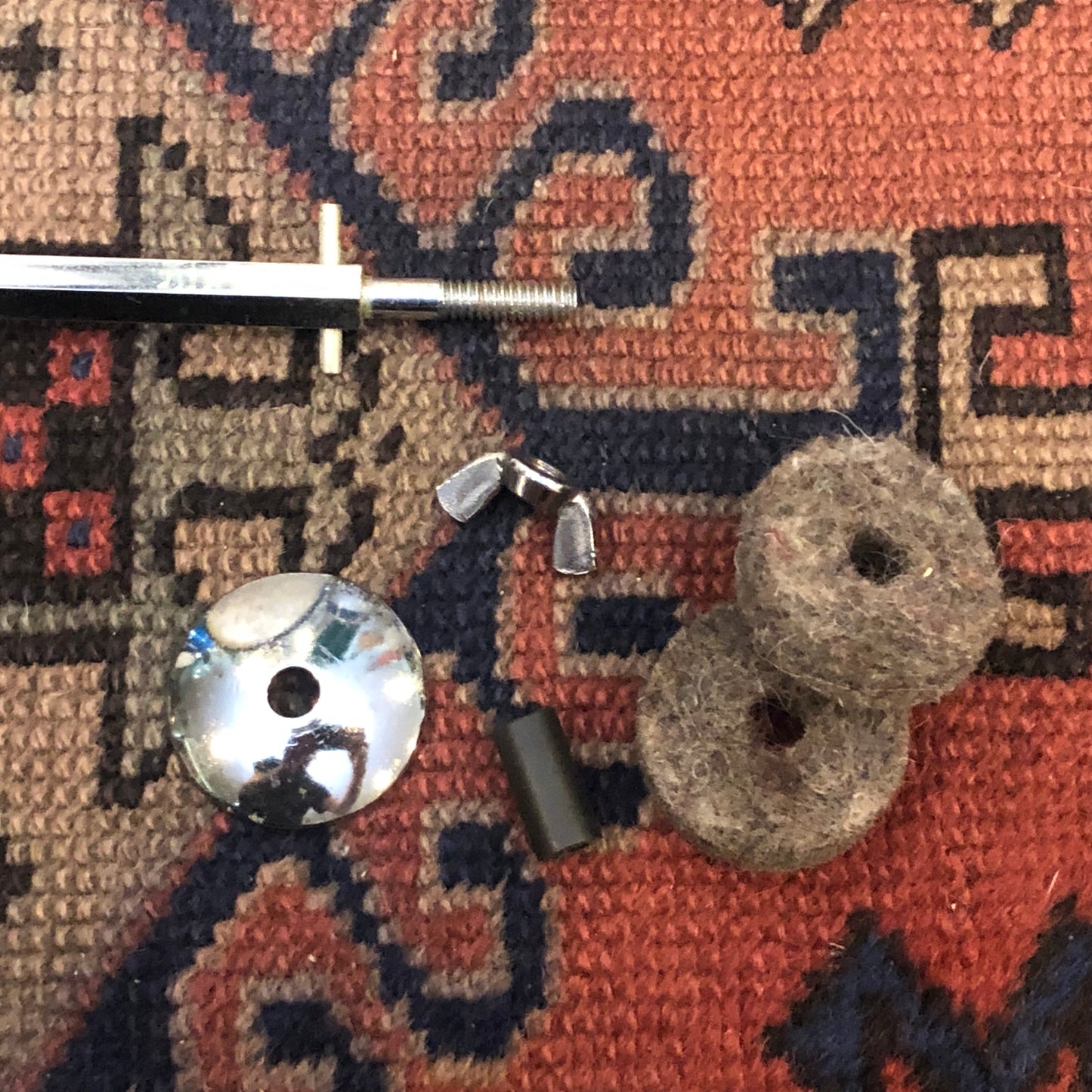 1960s Rogers No. 332 Hex Rod Disappearing Cymbal Holder Arm