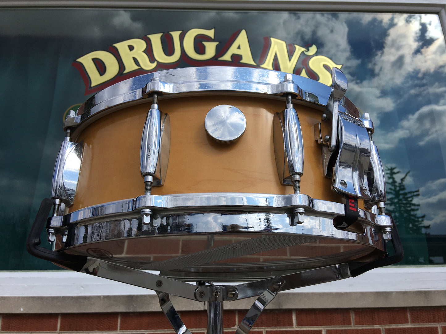 1973 Gretsch 10 Lug 5.5x14 Snare Drum Natural Maple 6 ply Model 4158