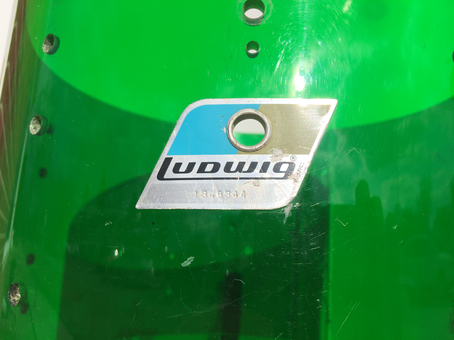 Ludwig Green Vistalite Tom Shell 12" No Cracks