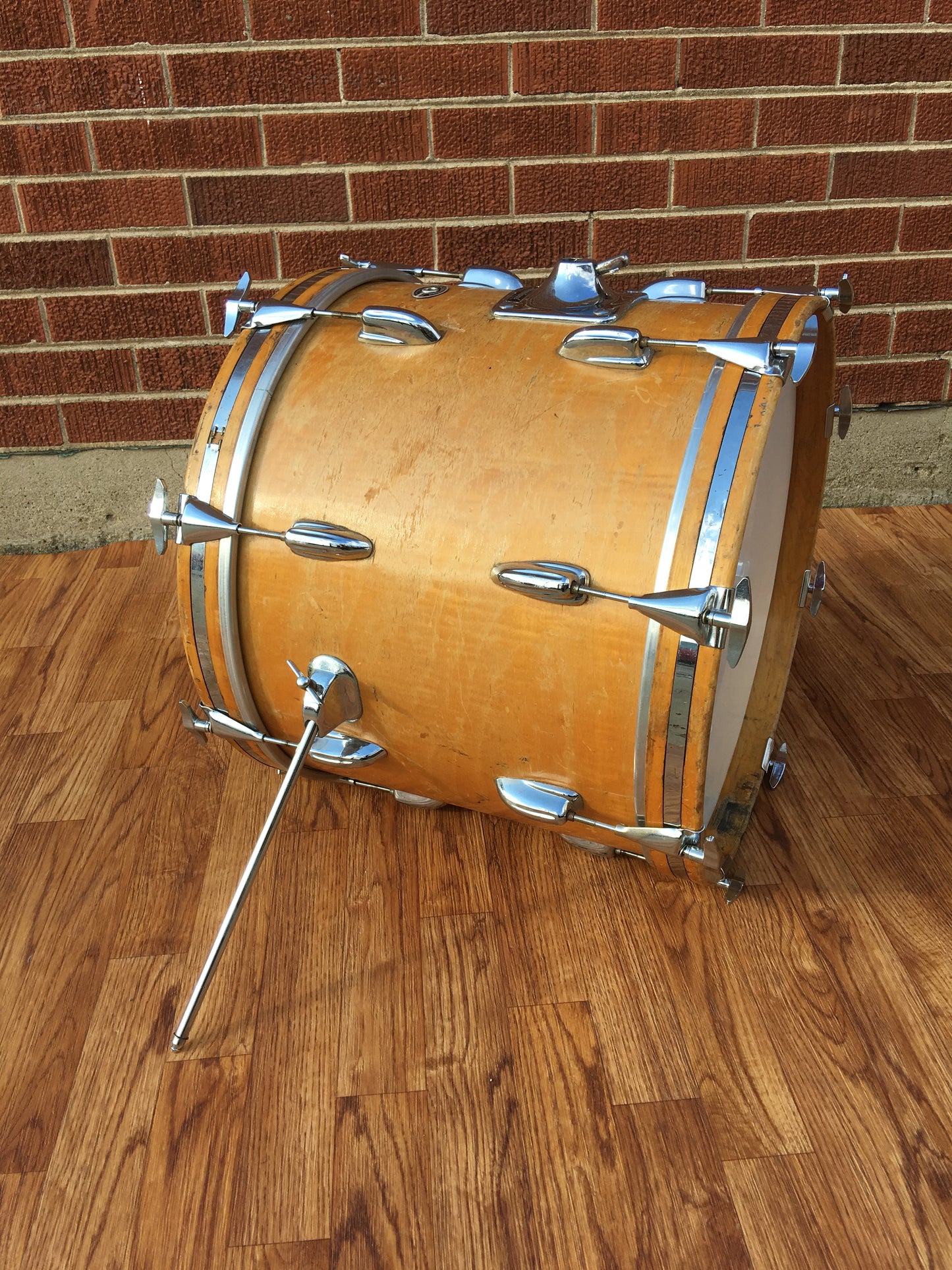 1970's Slingerland 14x18 Bop Bass Drum 3 Ply Natural Maple