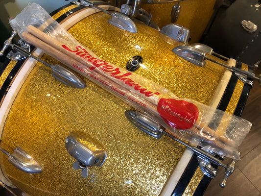 1960s N.O.S. Slingerland Barrett Deems 19A Nylon Tip Drum Sticks w/ Original Bag