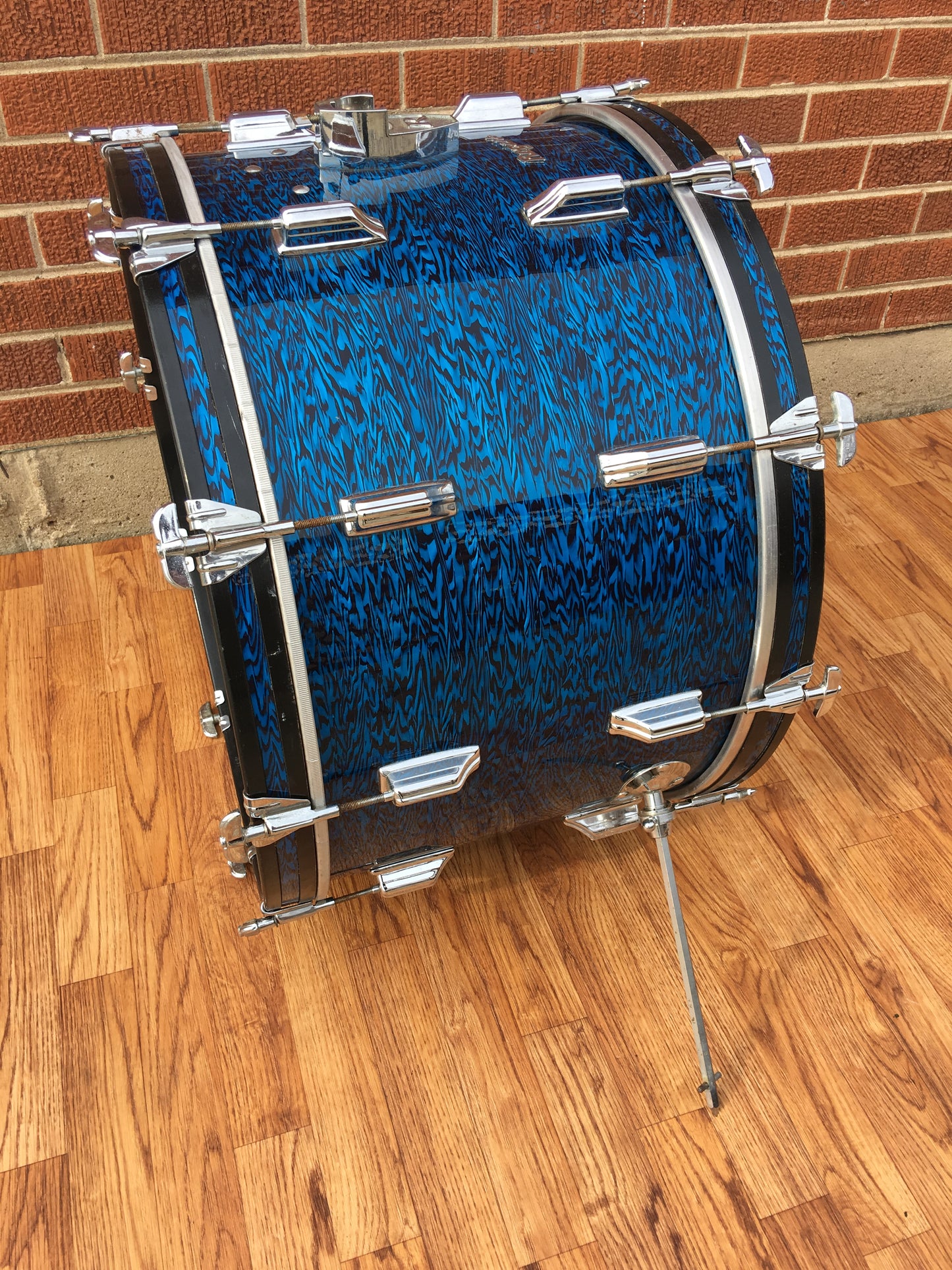 1960s Rogers 14"x24" Holiday Dayton Bass Drum - Blue Onyx