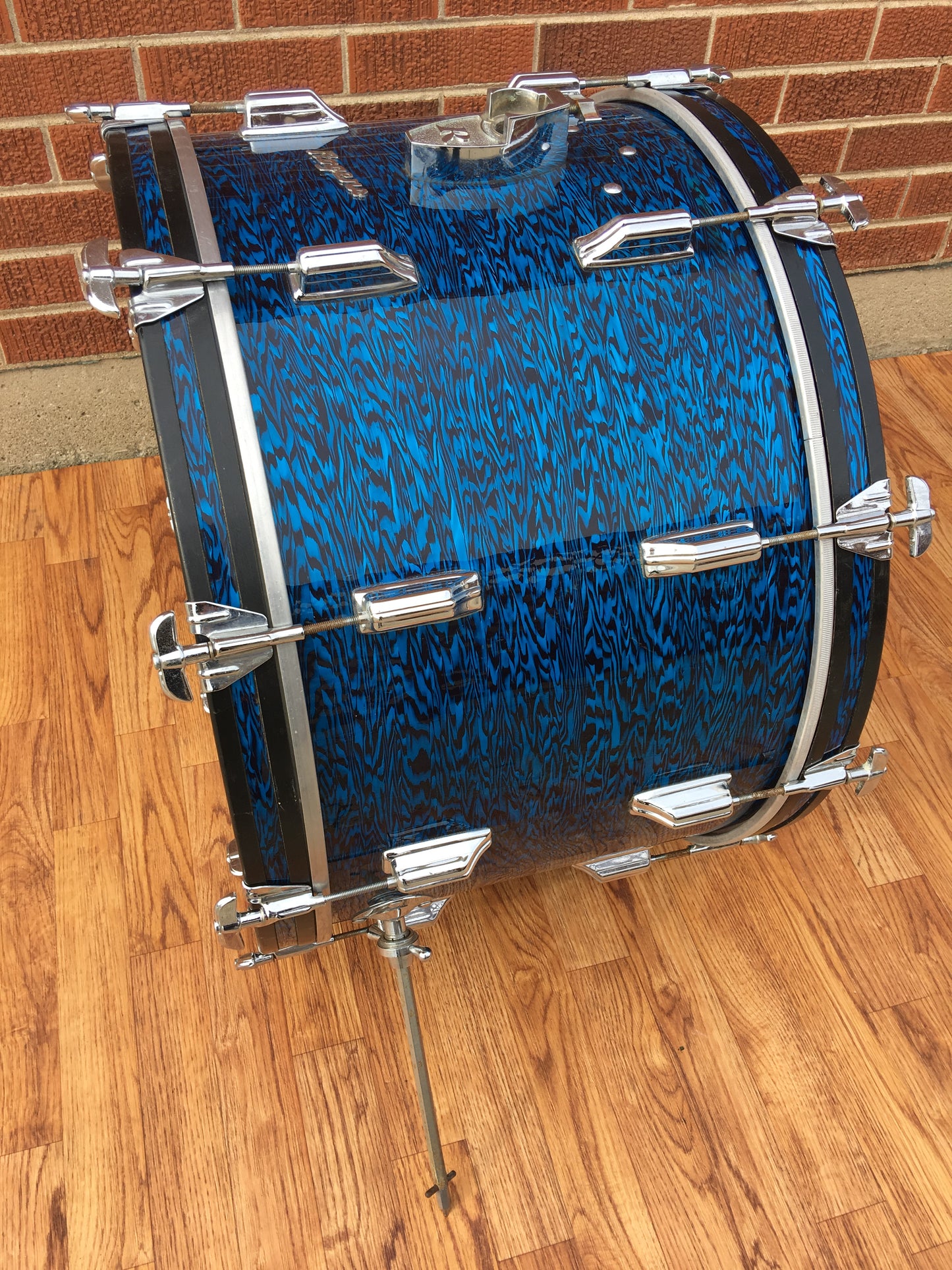 1960s Rogers 14"x24" Holiday Dayton Bass Drum - Blue Onyx