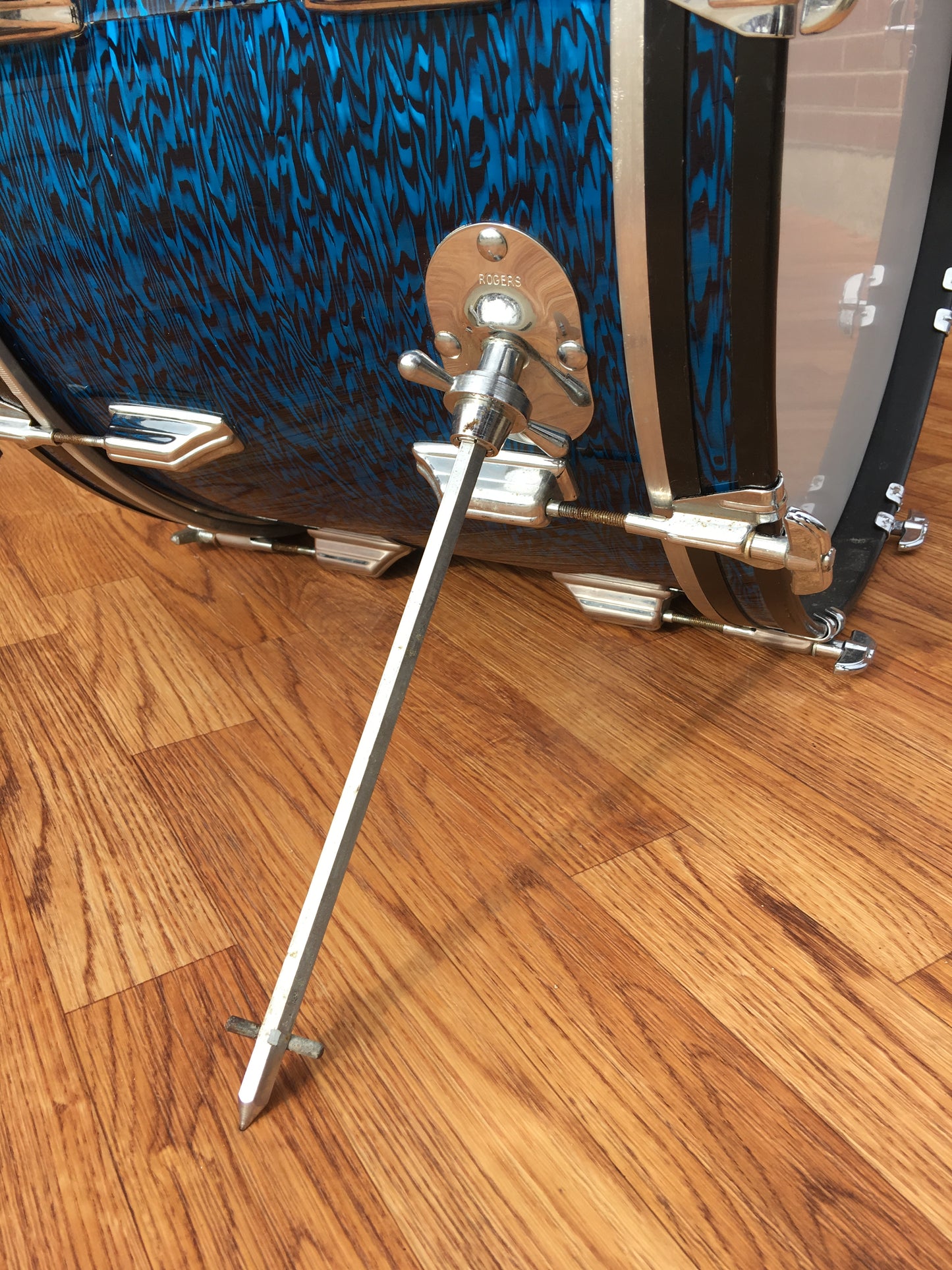 1960s Rogers 14"x24" Holiday Dayton Bass Drum - Blue Onyx