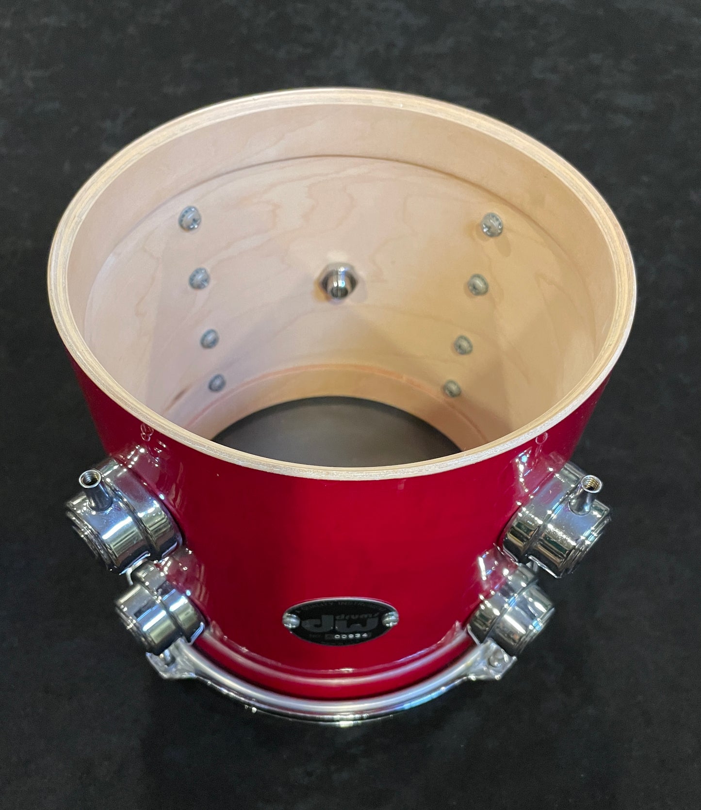 Drum Workshop 8x8 Tom Single Transparent Red DW Pre-Collector's Series