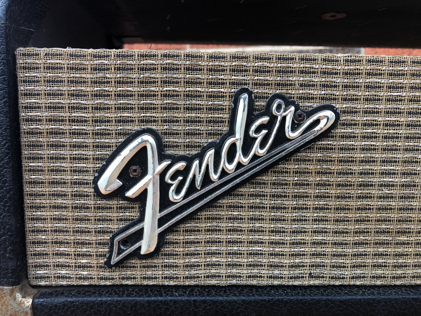 Vintage 1960s Fender Bandmaster Guitar Amplifier Head Shell Case Cabinet AB763 Label