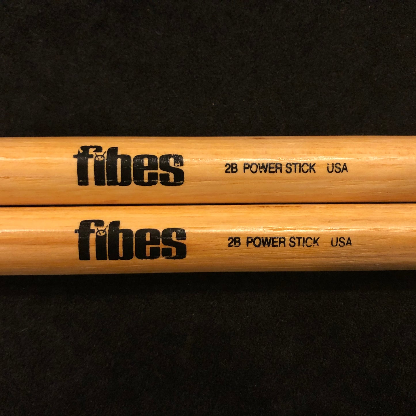 Vintage N.O.S. Fibes 2B Power Stick Wood Tip Hickory Drum Sticks w/ Original Bag