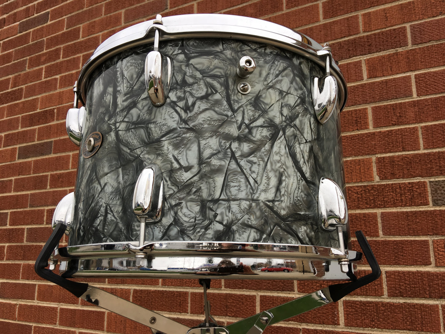 1960's Slingerland 9x13 Tom Drum Black Diamond Pearl