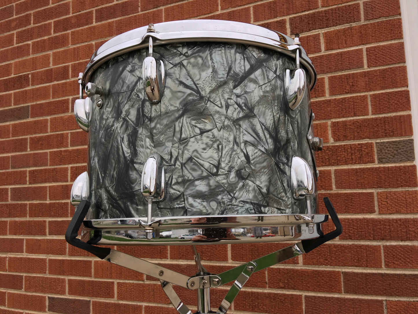 1960's Slingerland 9x13 Tom Drum Black Diamond Pearl